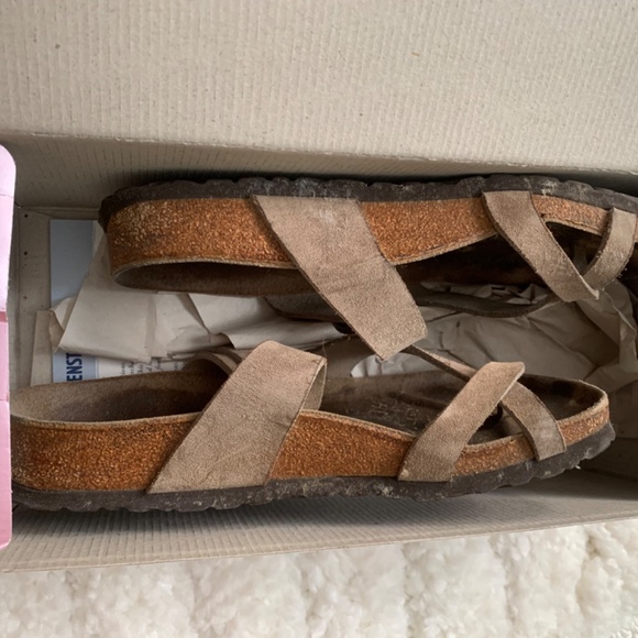 Papillio Birkenstock Tabora Silky Suede Taupe - Narrow Size 39 (US 8) - Picture 3 of 9